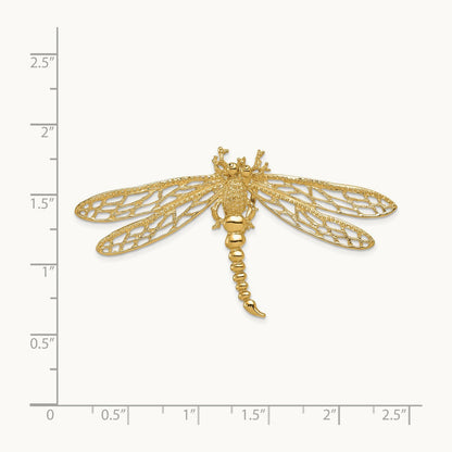 Cut-out Dragonfly Slide, 14K