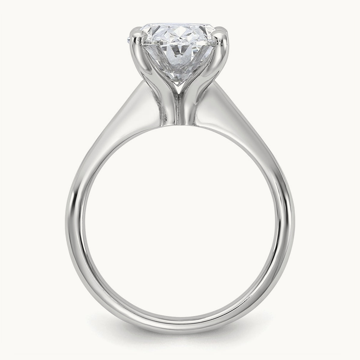 Oval 8X Ring, 4.00 ct tw Lab-Grown Diamond — 14K White Gold