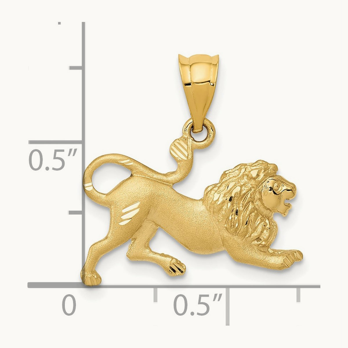 Lion Charm, 14K