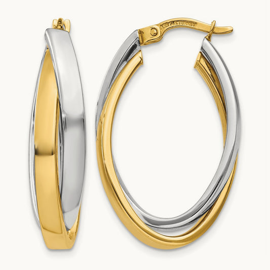 Oval Hoop Earrings — photo set