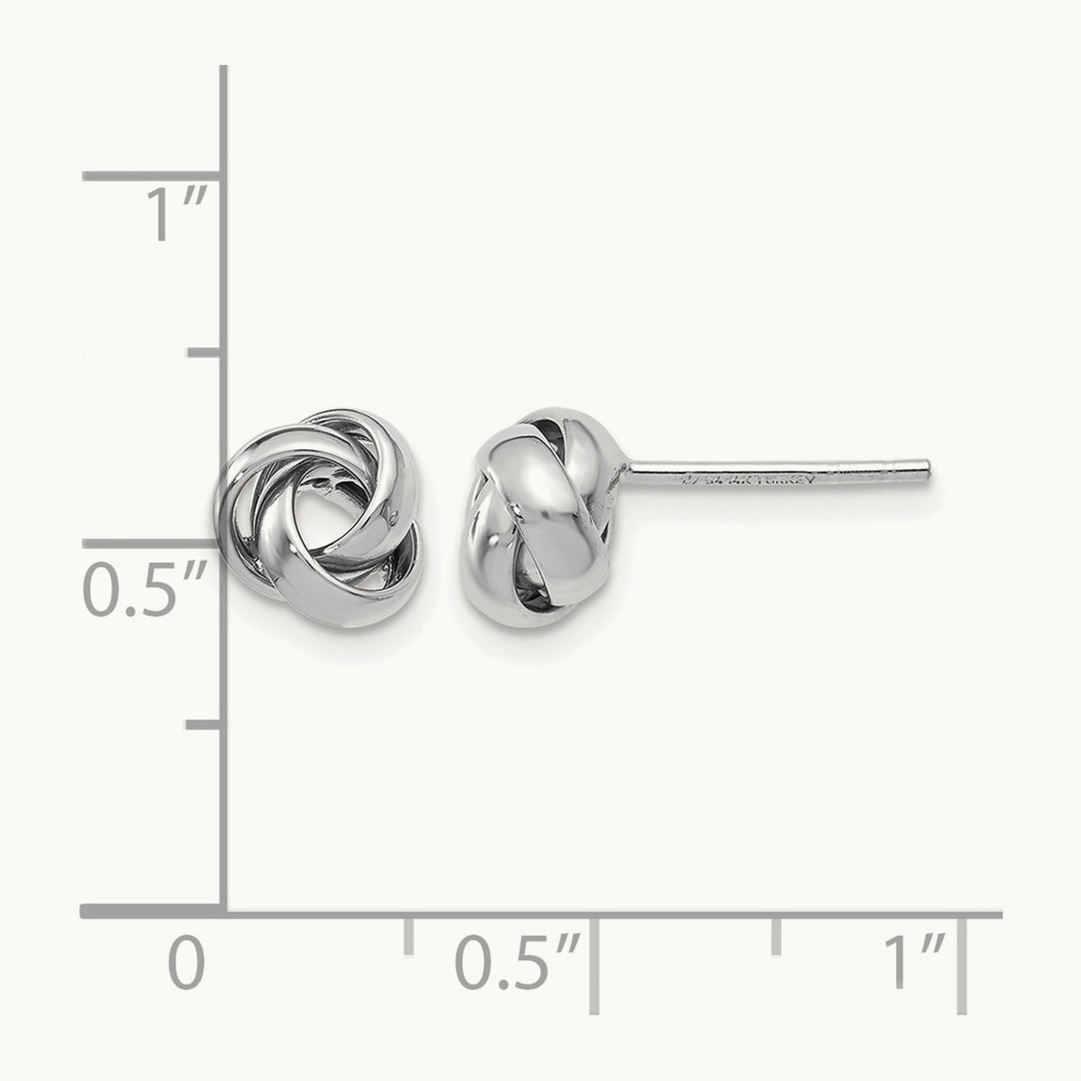 Polished Post Earrings — Leslie's — 10K White Gold