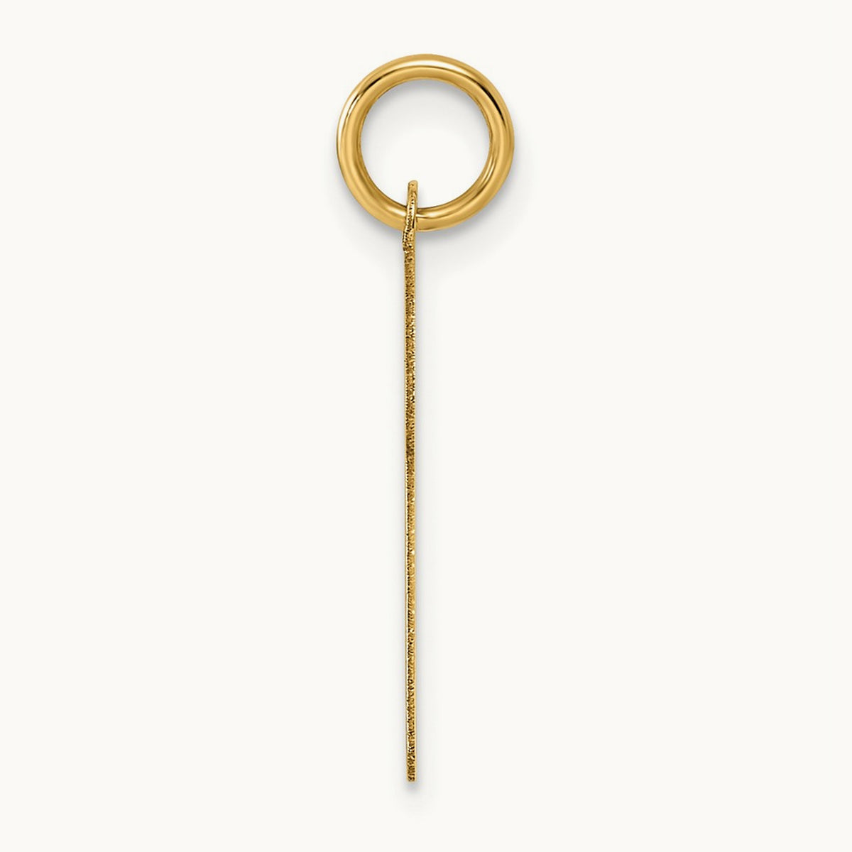 Large Script Initial Charm — 14K Yellow Gold, N