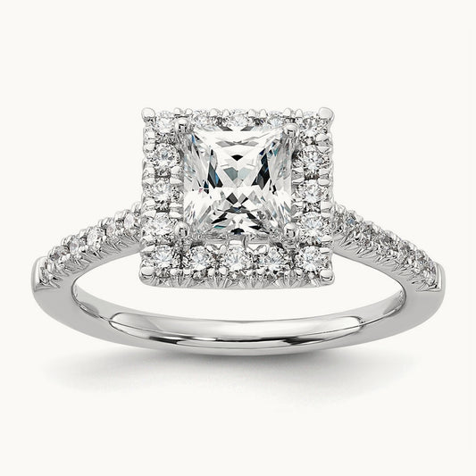 Princess Semi-Mount Engagement Ring, 0.50-0.75 ct tw Lab-Grown Diamond