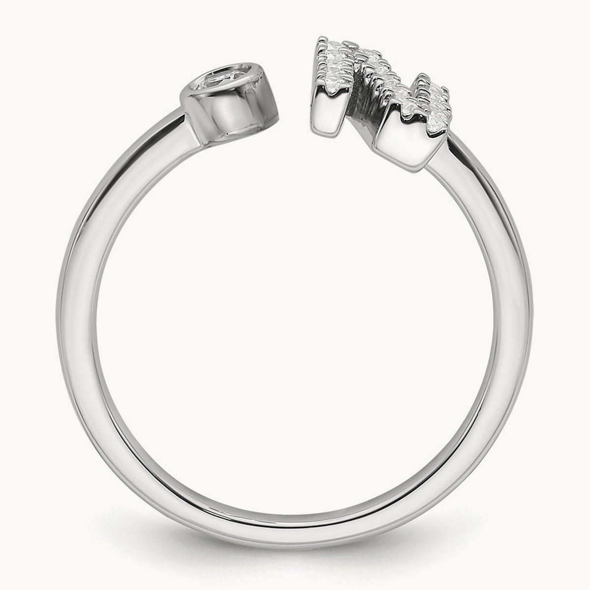 Initial N Adjustable Ring, 0.20 ct tw Lab-Grown Diamond