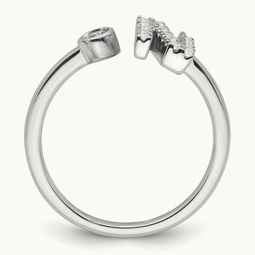 Initial N Adjustable Ring, 0.20 ct tw Lab-Grown Diamond
