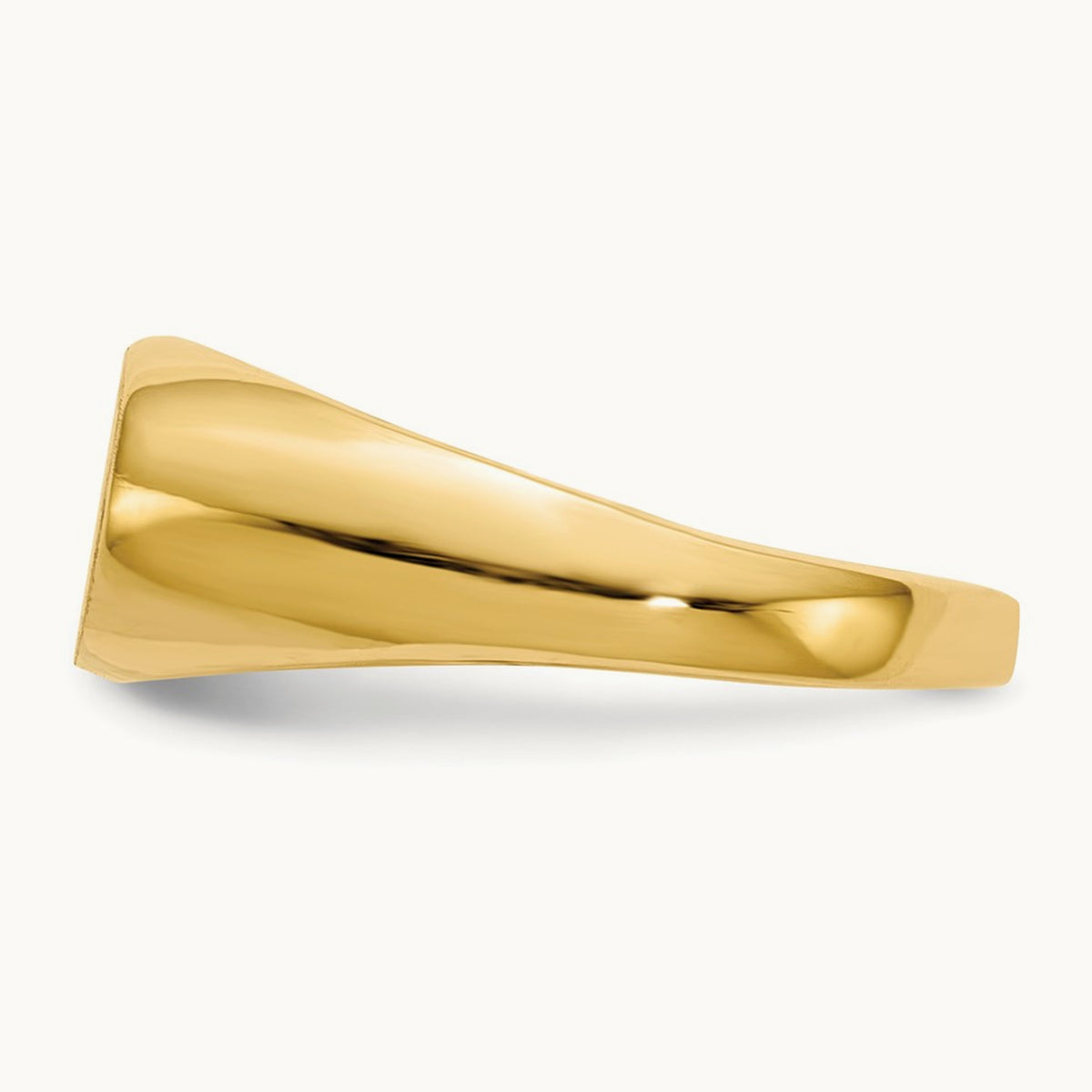 11.0x6. AAA Diamond Open Back Signet Ring, 5mm, 14K