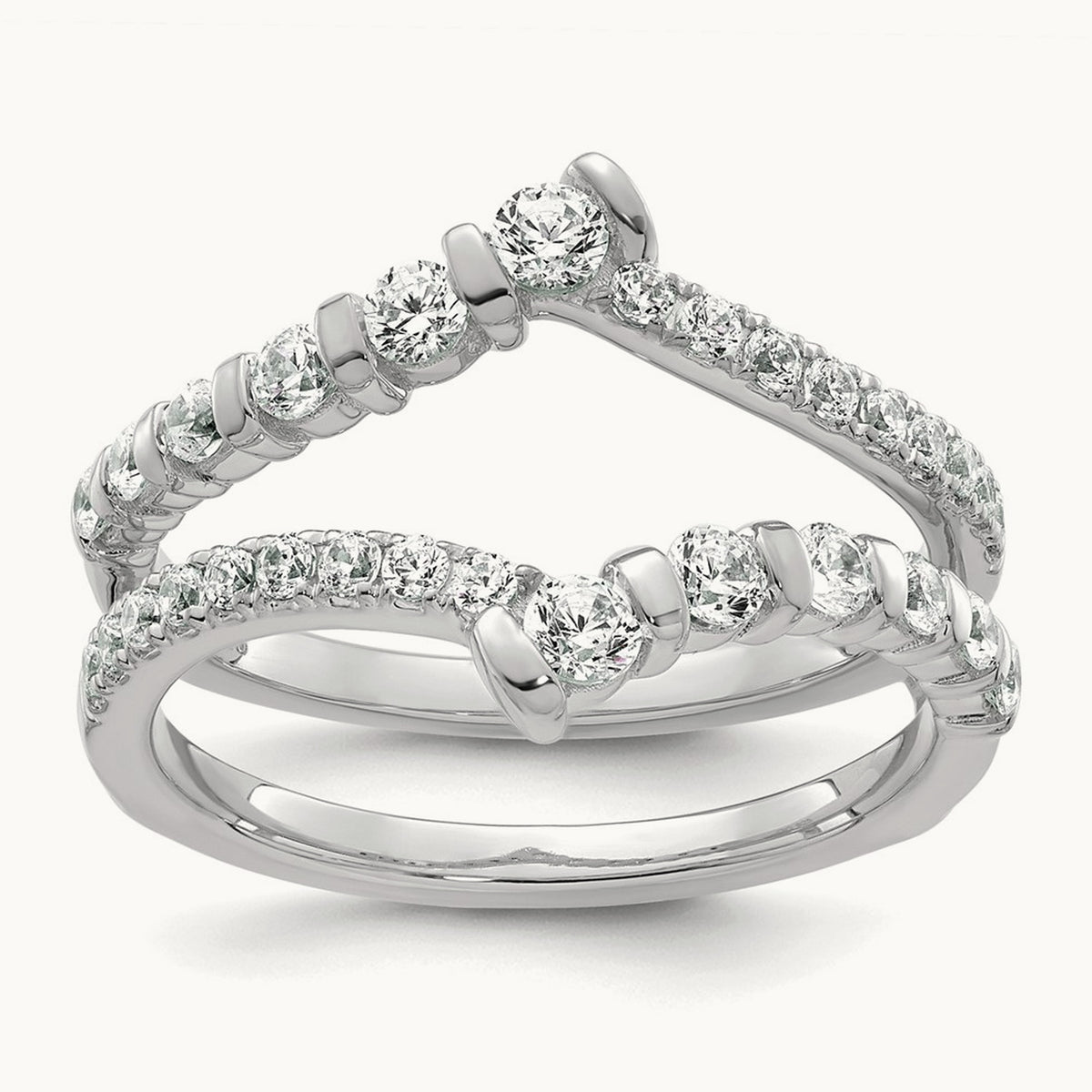 Ring Guard, 0.75 ct tw Lab-Grown Diamond — 14K White Gold