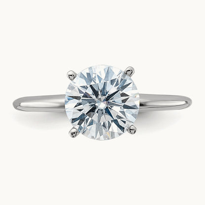 Round Solitaire Engagement Ring, 2.00 ct tw Lab-Grown Diamond — 14K White Gold
