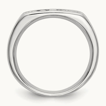 5-Stone Diamond Channel Band, 14K White Gold