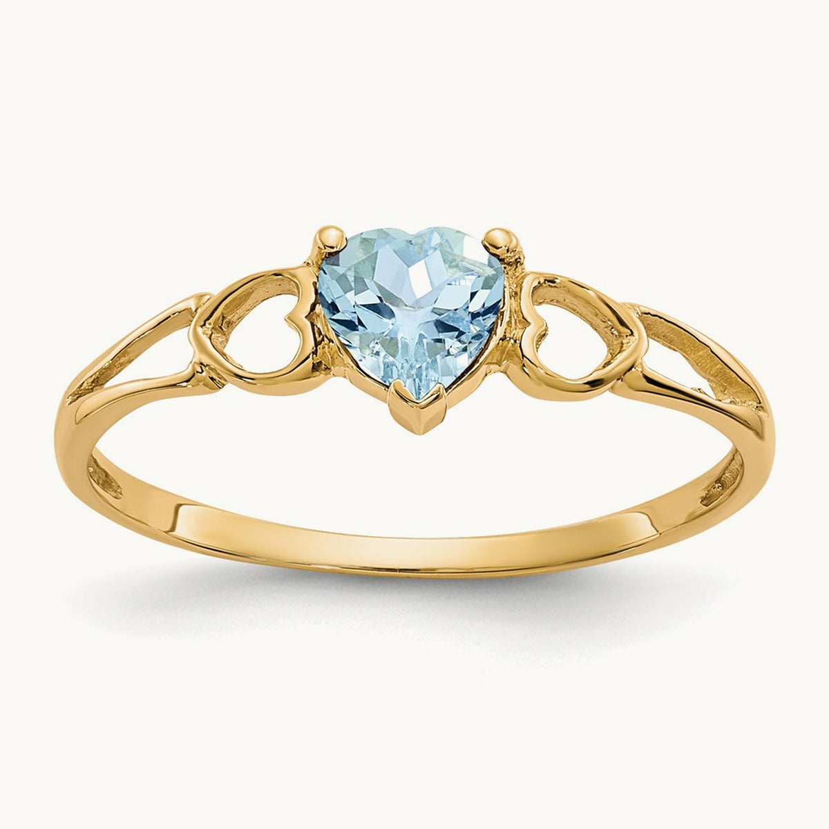 Aquamarine Birthstone Ring, 14K
