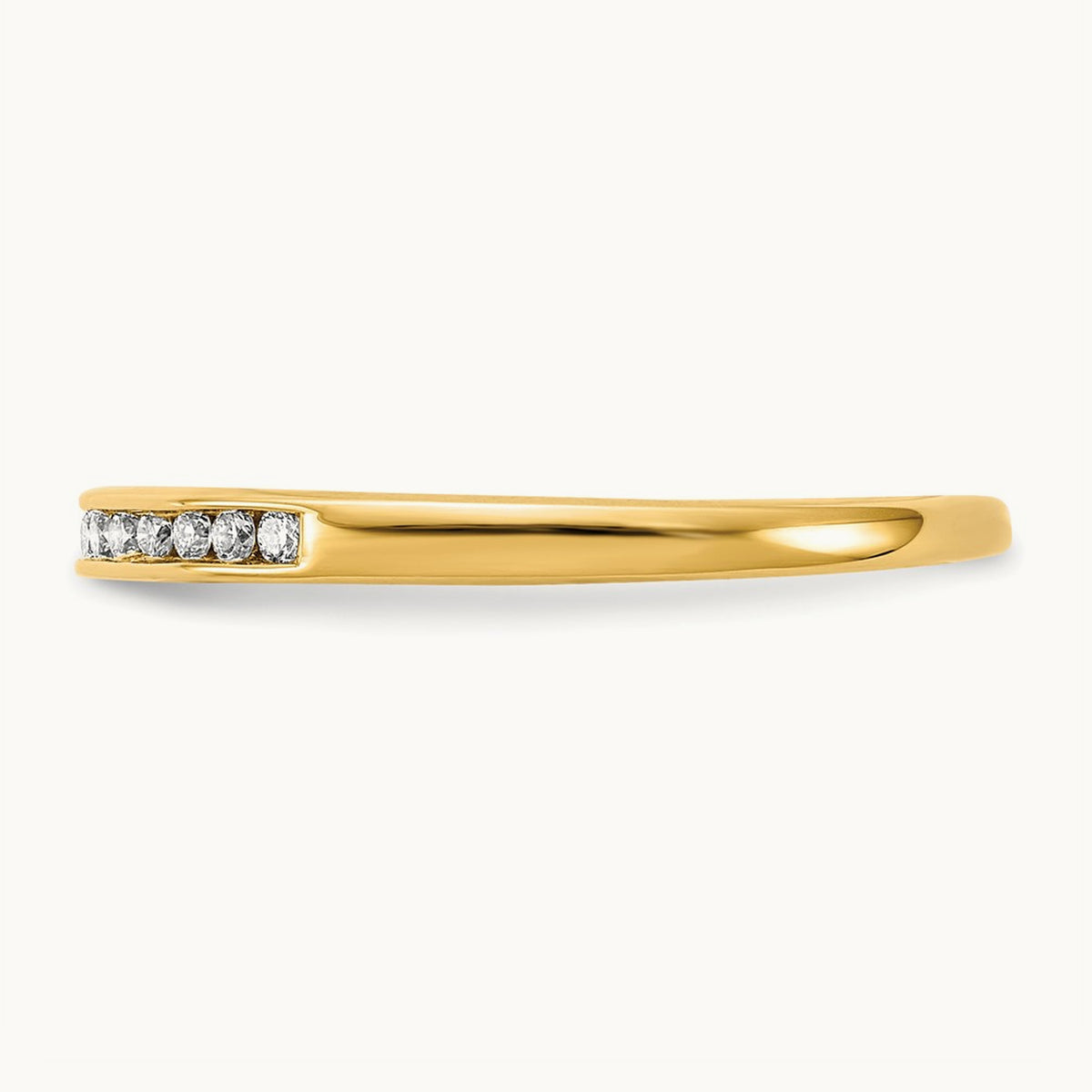 Channel Set Band, 0.10-1.00 ct tw Lab-Grown Diamond — 1/10 ct, 14K Yellow Gold