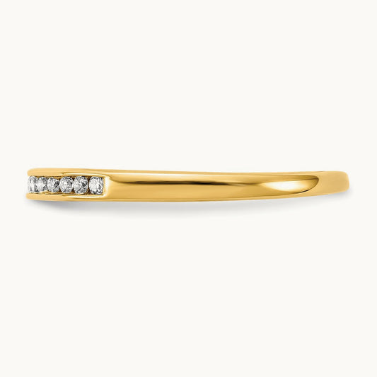 Channel Set Band, 0.10-1.00 ct tw Lab-Grown Diamond — 1/10 ct, 14K Yellow Gold