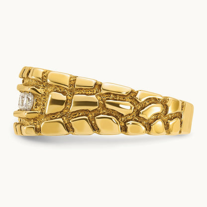 IBGoodman Men's Diamond Nugget Complete Ring, 14K