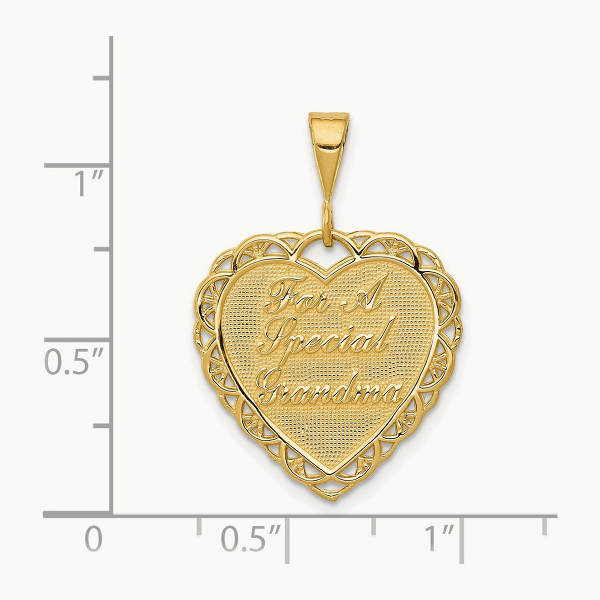 Reversible FOR A SPECIAL GRANDMA Pendant, 14K