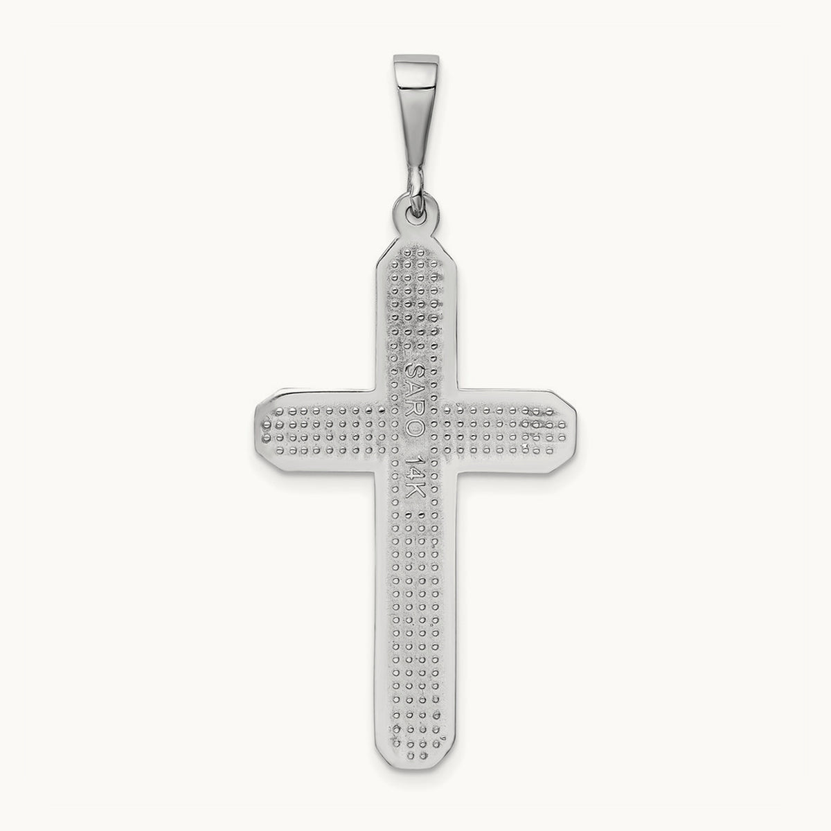 Cross Pendant, 14K White Gold