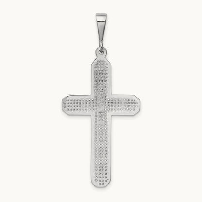 Cross Pendant, 14K White Gold