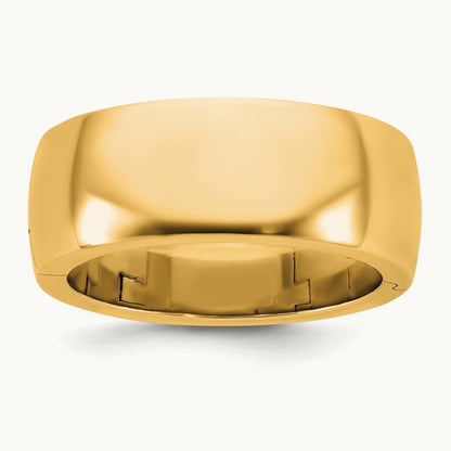 CLIQ Hinged Half Round Wedding Band, 8mm, 14K Yellow Gold