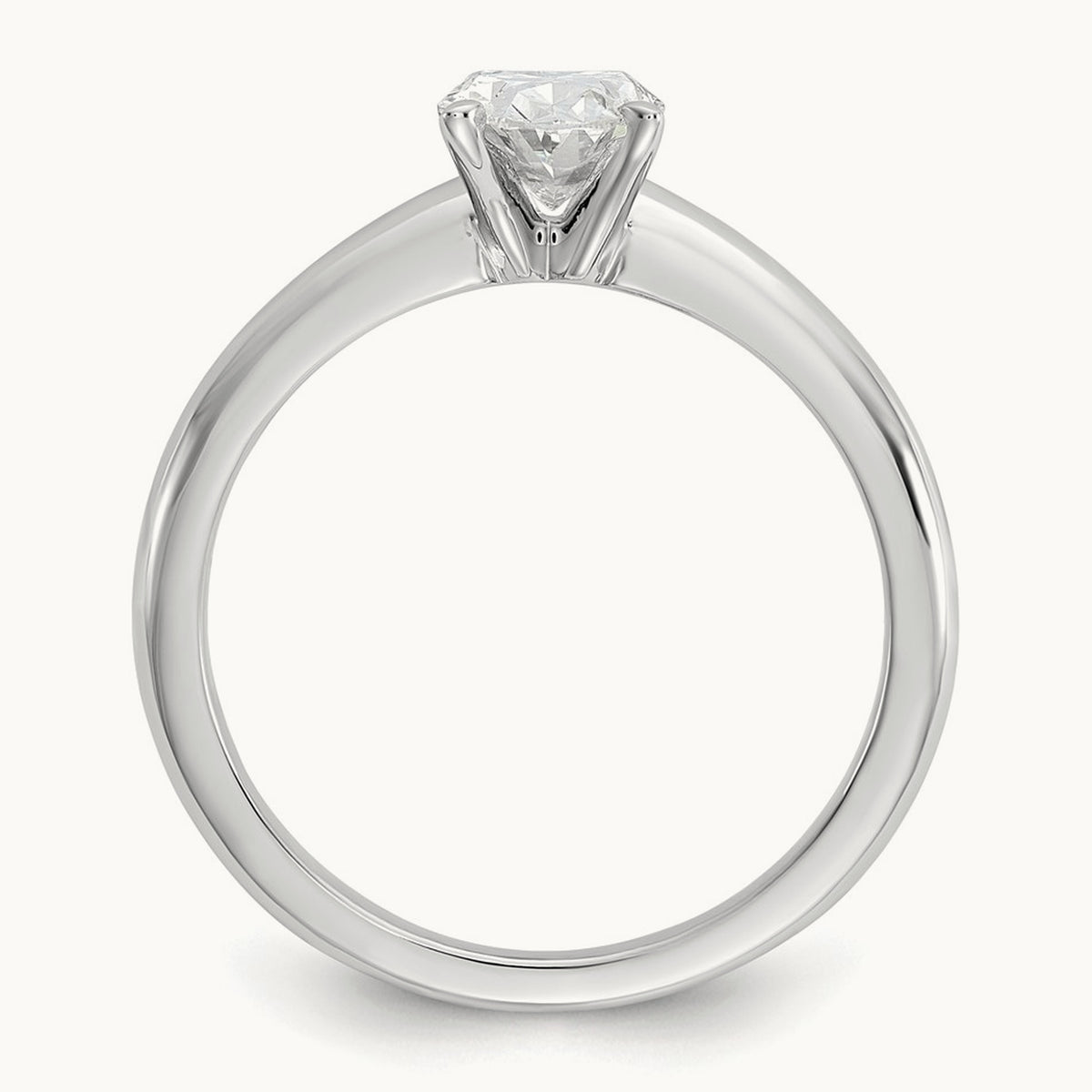 Oval 8X Ring, 1.00 ct tw Lab-Grown Diamond — 14K White Gold