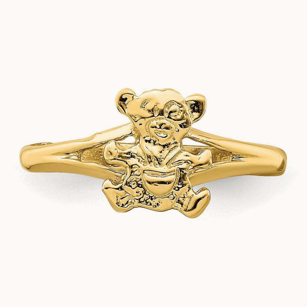 Teddy Bear Baby Ring, 14K
