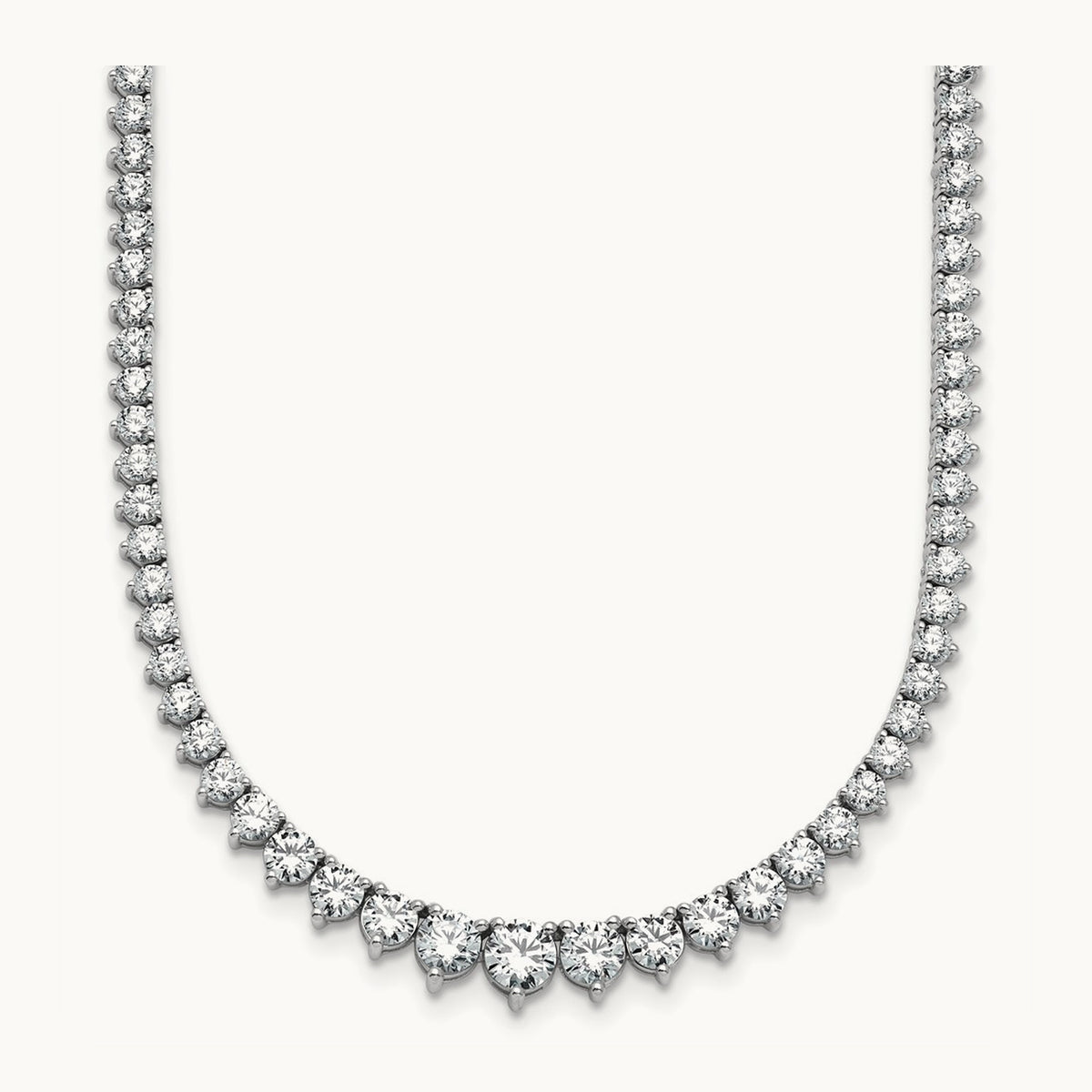 Graduated Tennis Necklace, 10.00 ct tw Lab-Grown Diamond