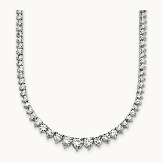 Graduated Tennis Necklace, 10.00 ct tw Lab-Grown Diamond