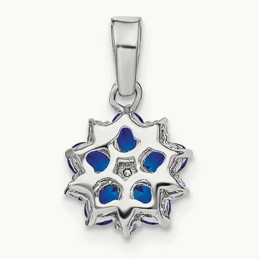 Sapphire and Diamond Floral Pendant — photo set