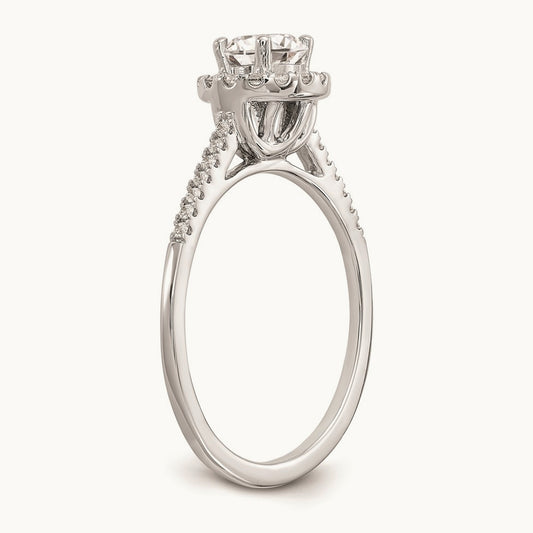 Round Halo Engagement Ring Mounting