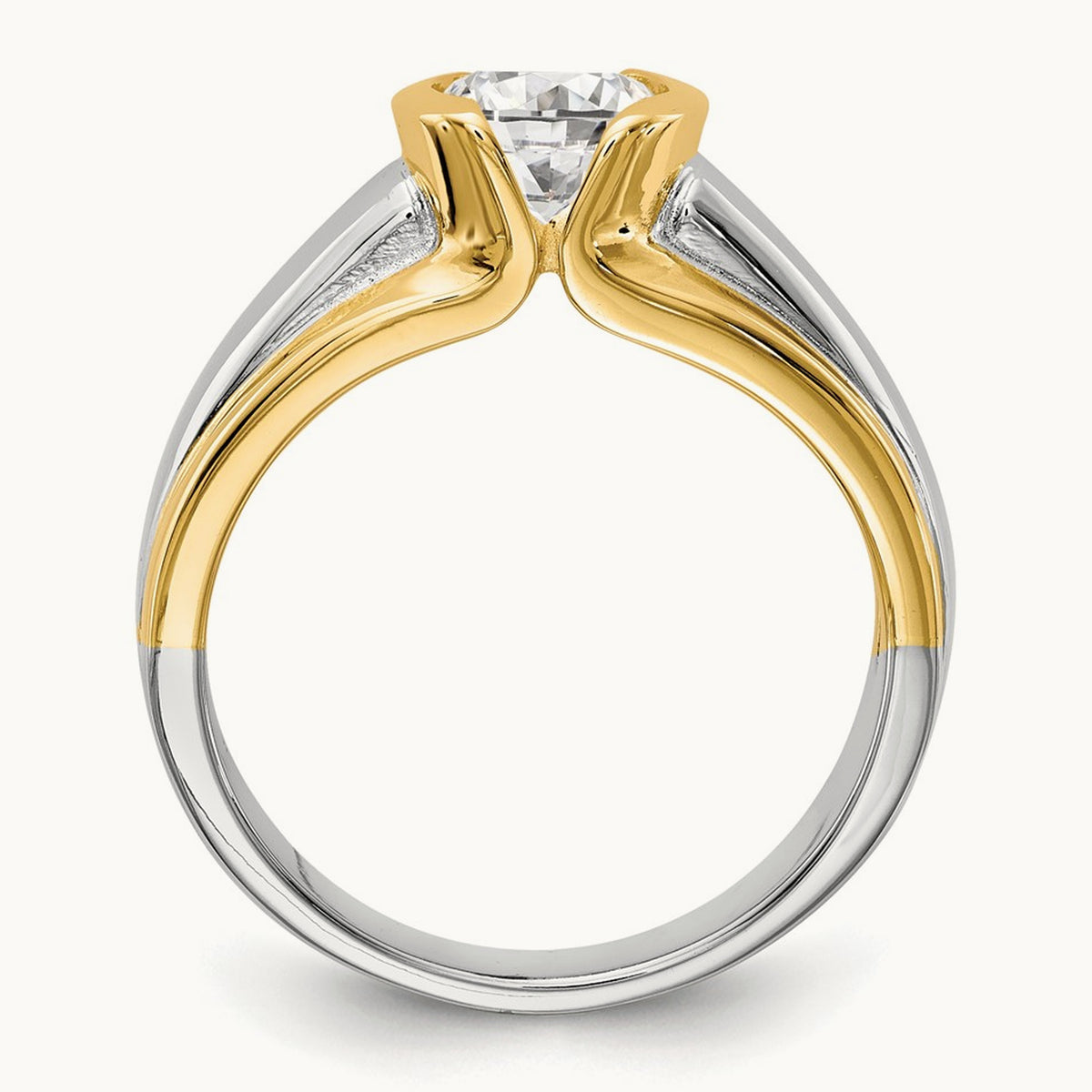 Bezel Solitaire Engagement Ring Mounting