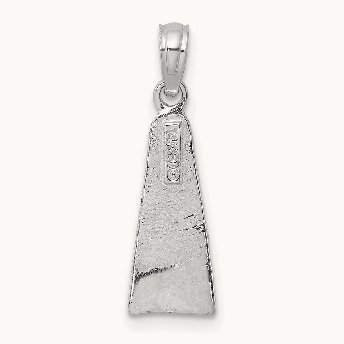 Scuba Flipper Charm — 14K White Gold
