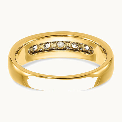 IBGoodman 14K with White Rhodium Men's Polished 1/2 Carat AA Quality Diamond Ring