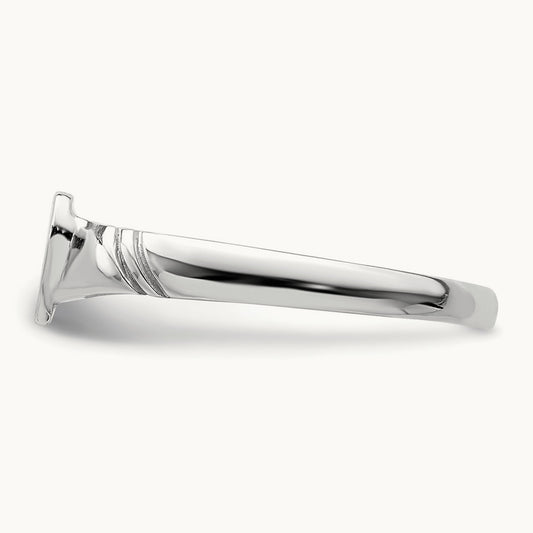Polished Heart Children's Ring, 14K White