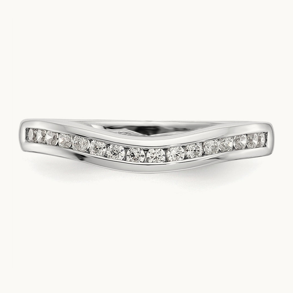 Diamond Wedding Band, 14K White Gold