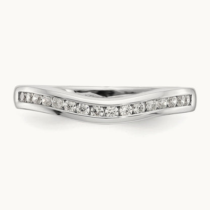 Diamond Wedding Band, 14K White Gold