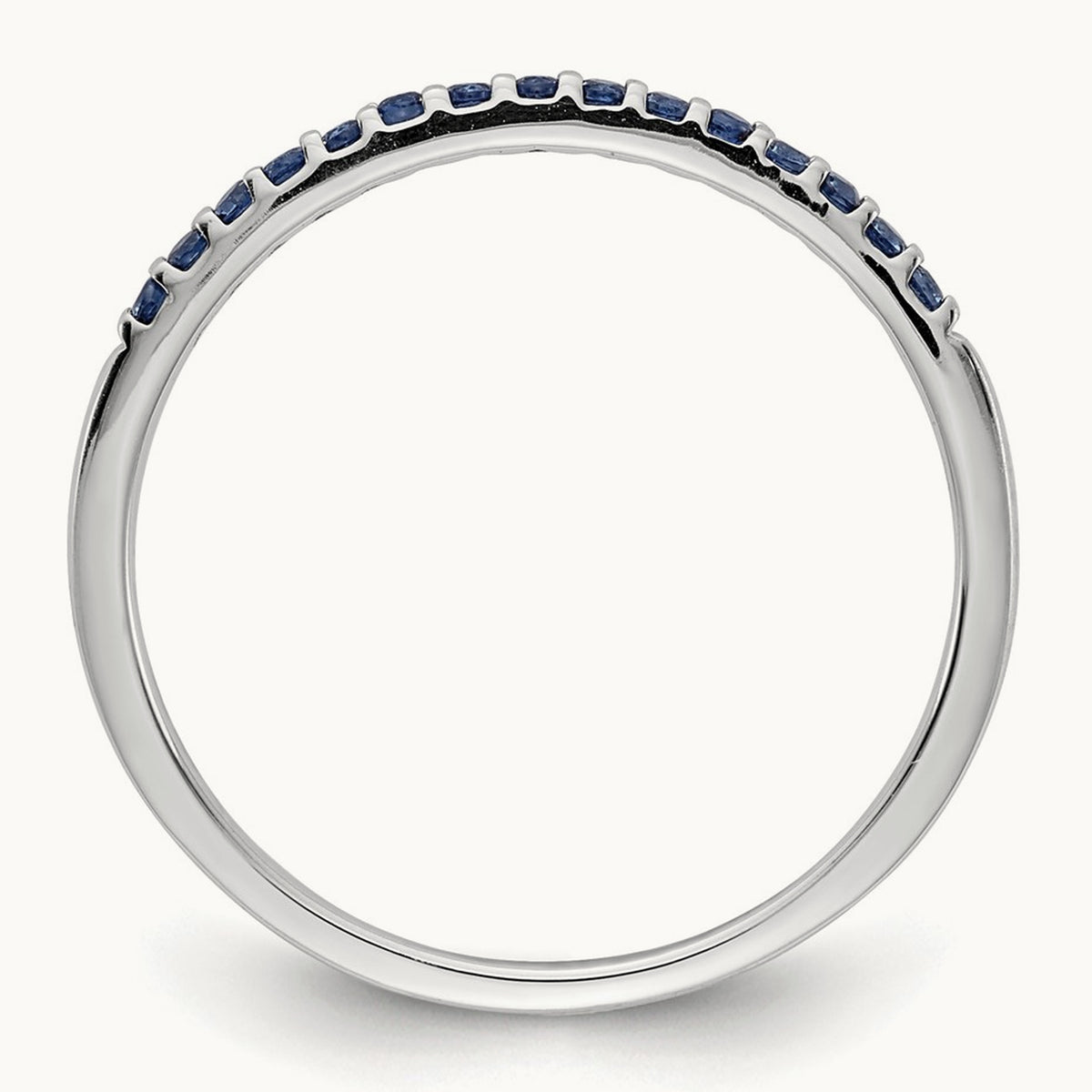 Blue Sapphire Band, 14K White Gold