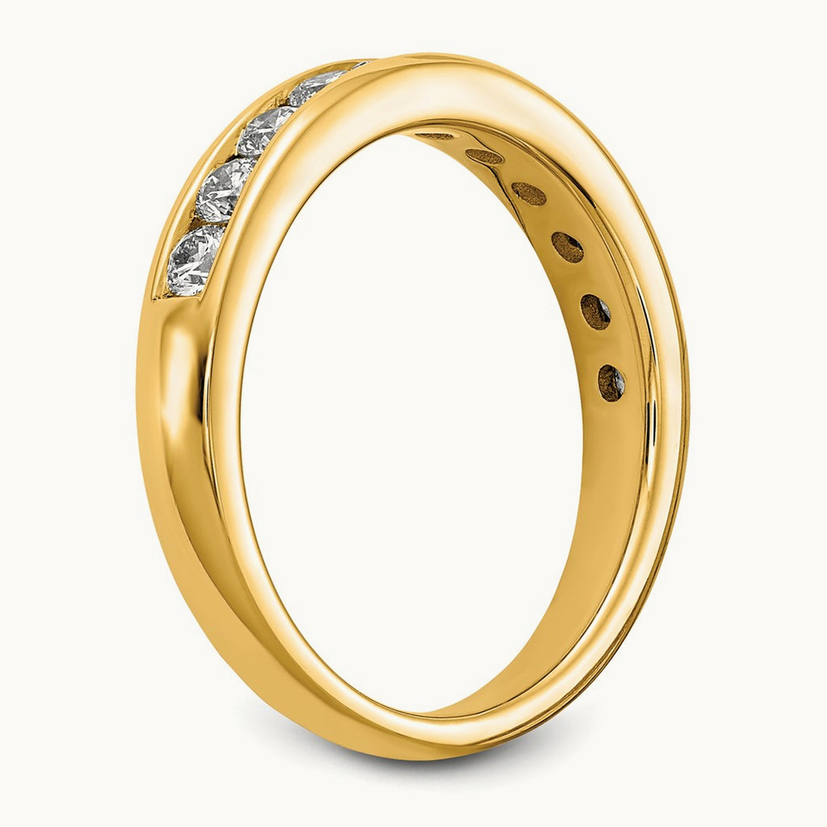 Channel Set Band, 0.10-1.00 ct tw Lab-Grown Diamond — 3/4 ct, 14K Yellow Gold