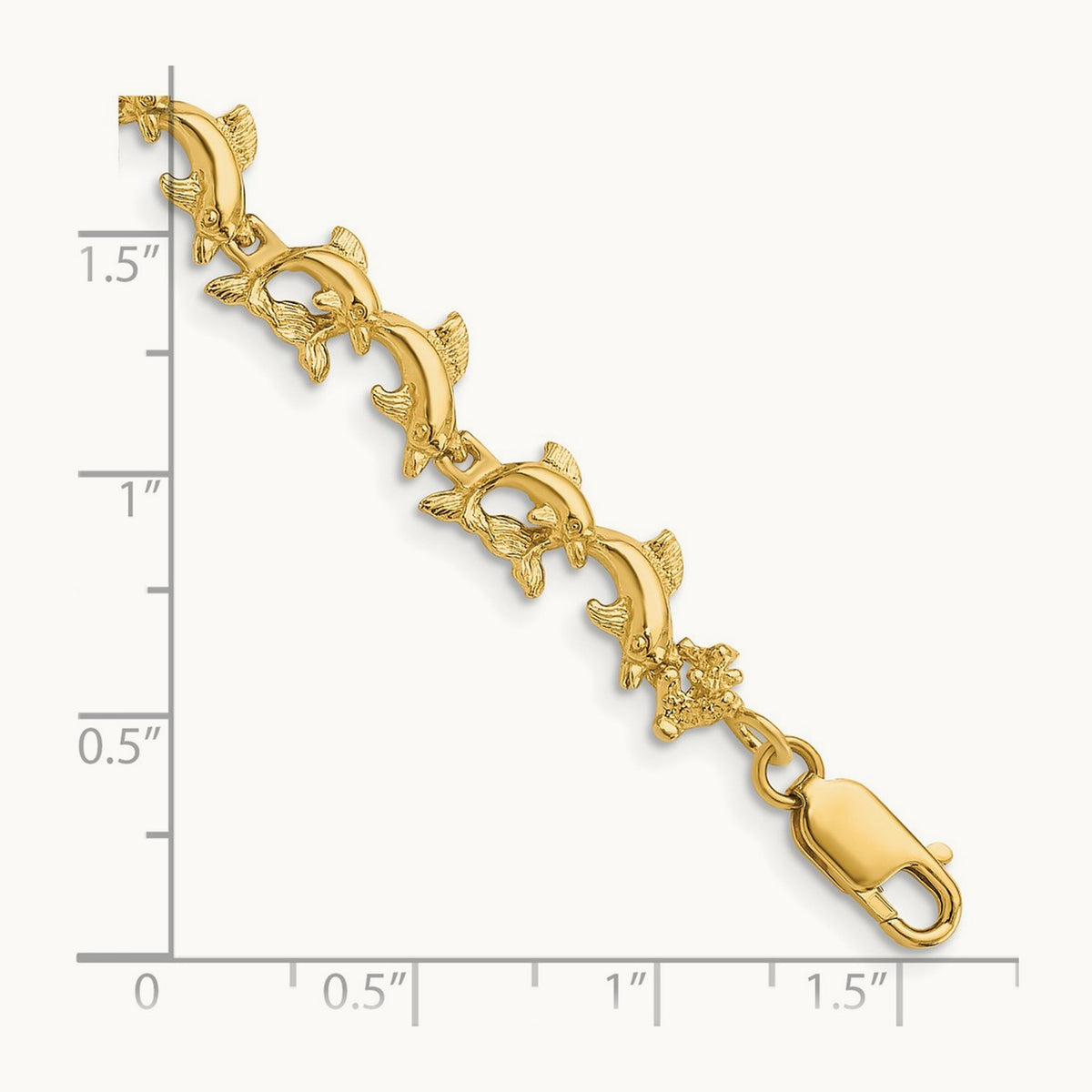 Dolphins Bracelet, 14K