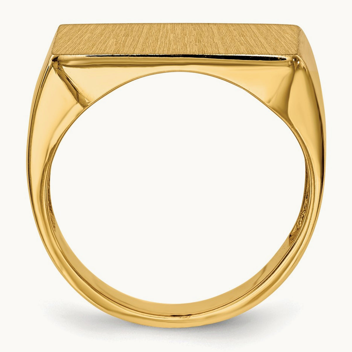Open Back Mens Signet Ring — photo set