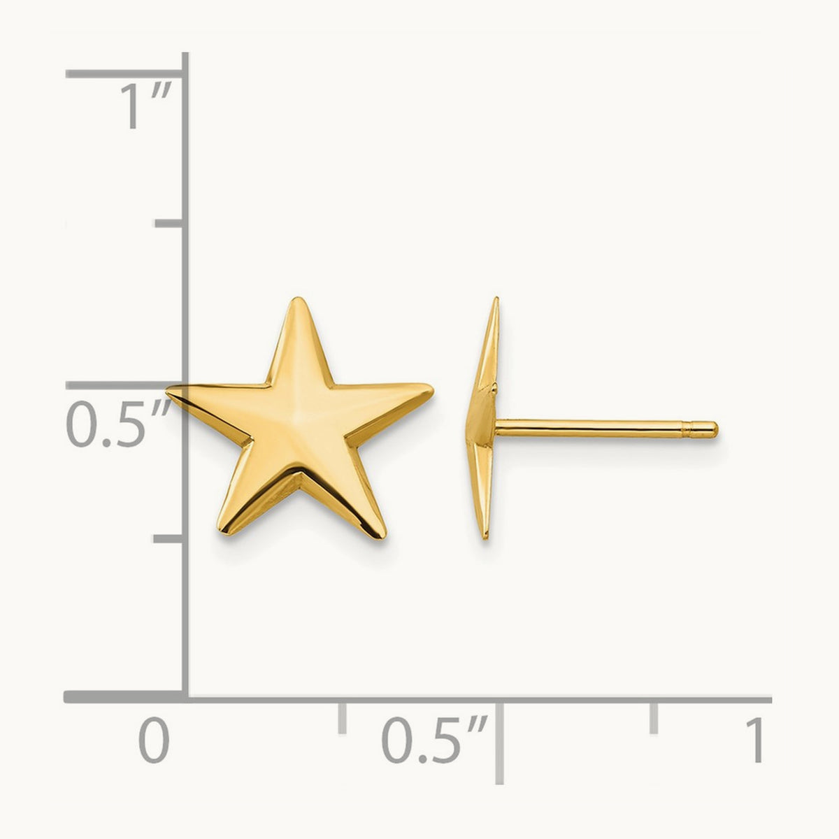 Nautical Star Post Earrings, 14K