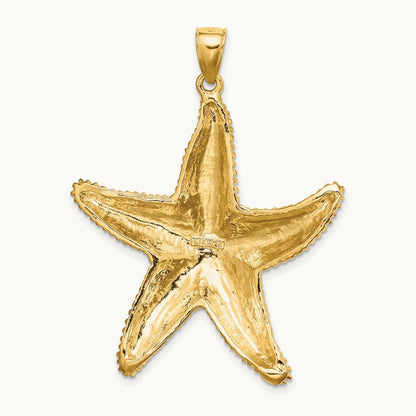 Textured Starfish Charm — 42mm