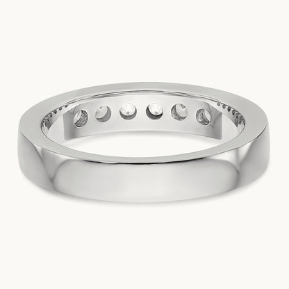6- Stone Closed Channel Band Mounting, 2.7mm, 14K White Gold