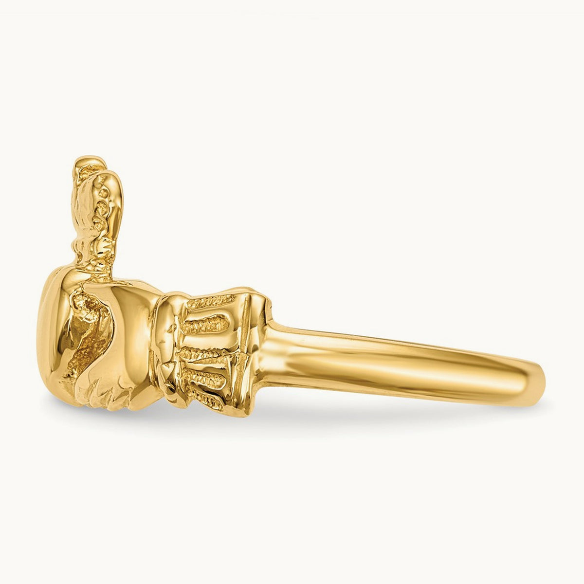 Polished Claddagh Ring, 14K