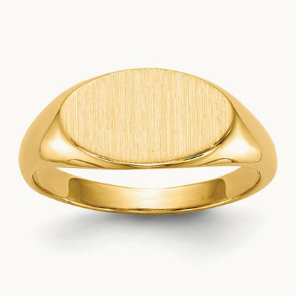 Open Back Child's Signet Ring — photo set