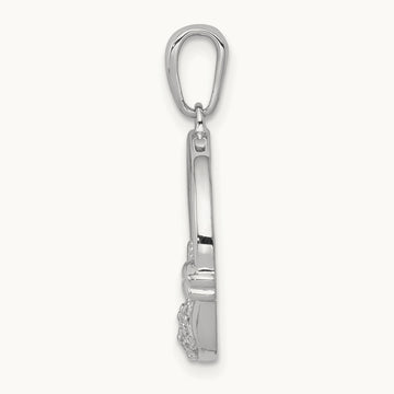 Circle Claddagh Pendant, 0.10 ct tw Lab-Grown Diamond