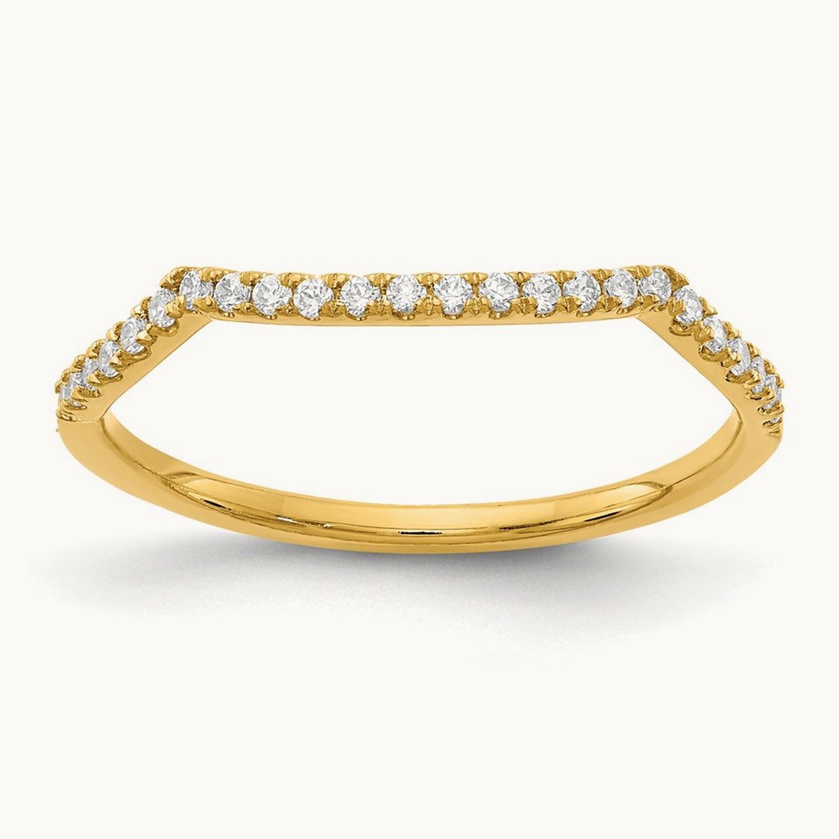 Contoured Wedding Band, 0.15 ct tw