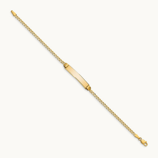 Curb Link ID Bracelet, 14K