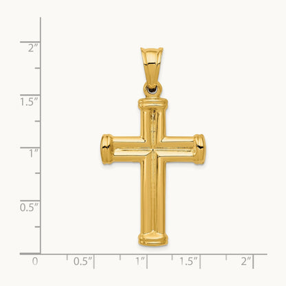 Hollow Cross Pendant, 14K