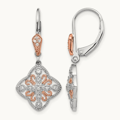 w/ Diamond Leverback Earrings — photo set