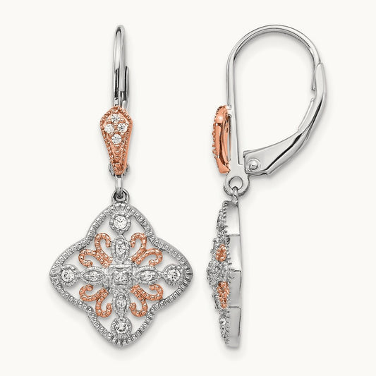 w/ Diamond Leverback Earrings — photo set