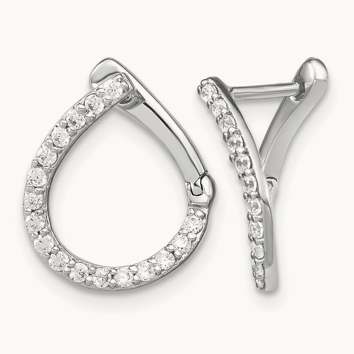Hinged Hoop Earrings, 0.25-0.75 ct tw Lab-Grown Diamond