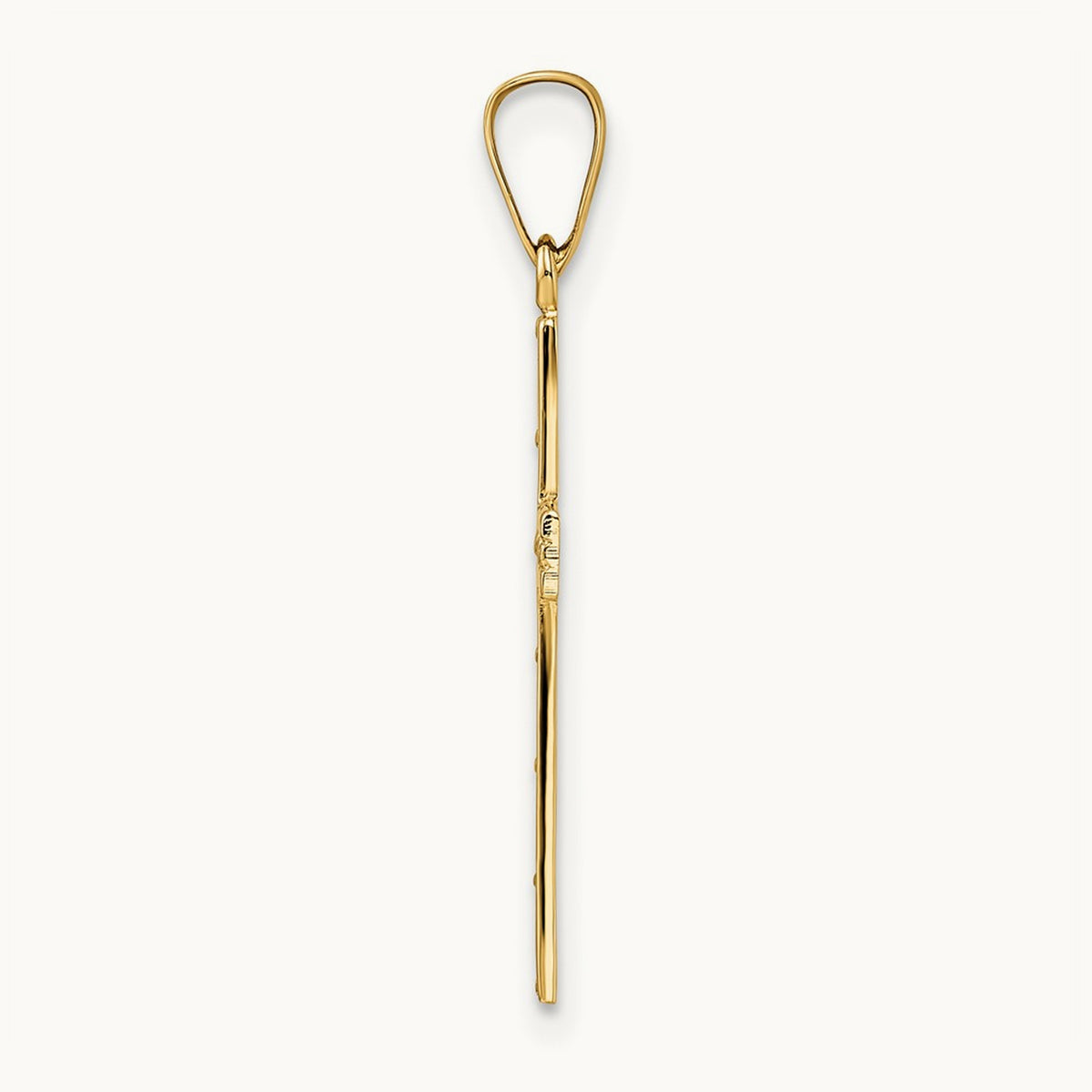 Polished Solid Cross Pendant — 27.17mm